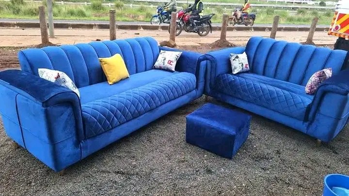 5 seater back Permanent spring cushion sofa set